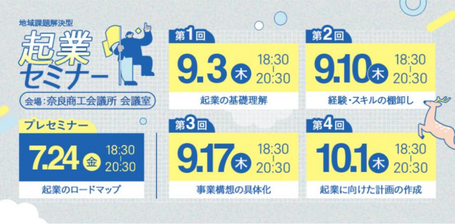 起業セミナー開催のチラシ画像