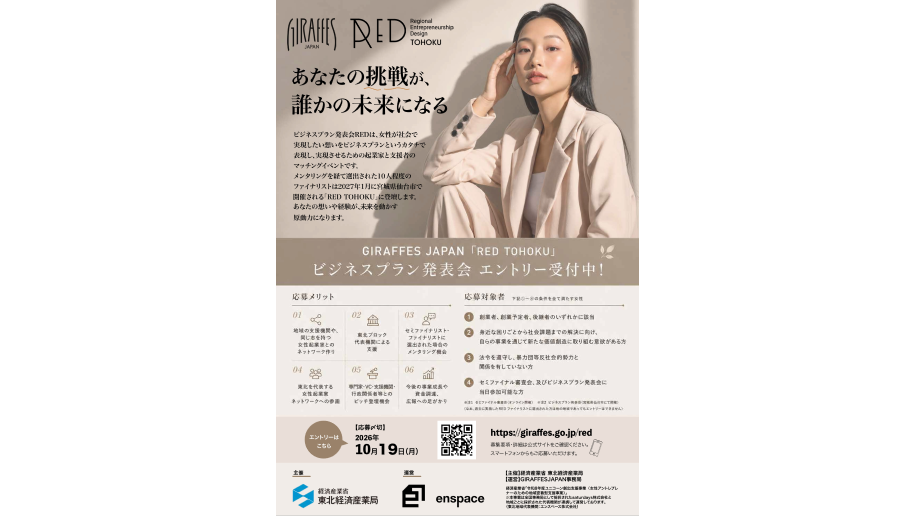 「RED TOHOKU」エントリー募集のチラシ画像