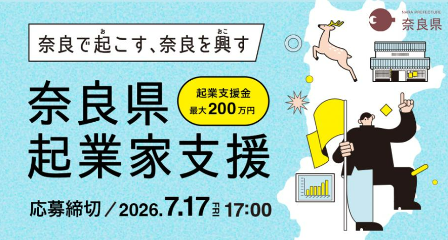 奈良県起業家支援のチラシ画像