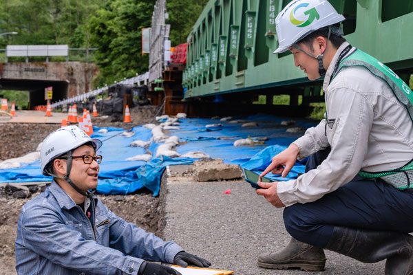 建設現場で協力企業を含めアプリを活用