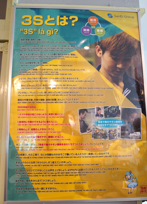日本語とベトナム語で3Sに関するポスターを作成