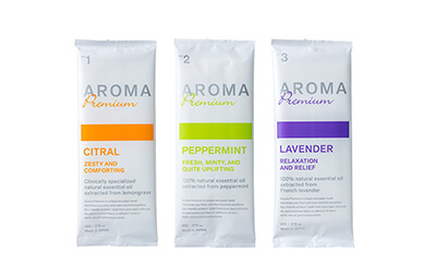 使い切りタイプ香りつきおしぼり「AROMA Premium」