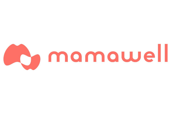 MamaWellのロゴ。MとWは助産師(midwife)も意味する